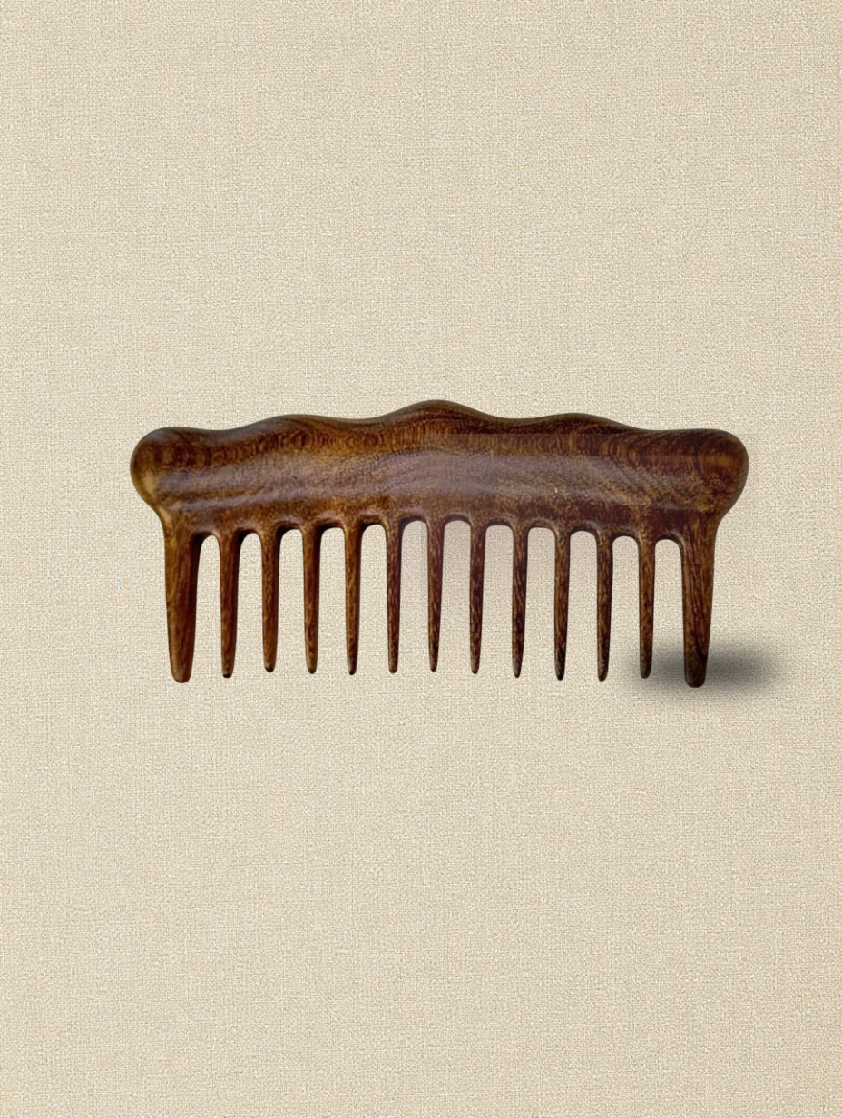 Sukha Vihara Premium Sandalwood Wide-Tooth Comb