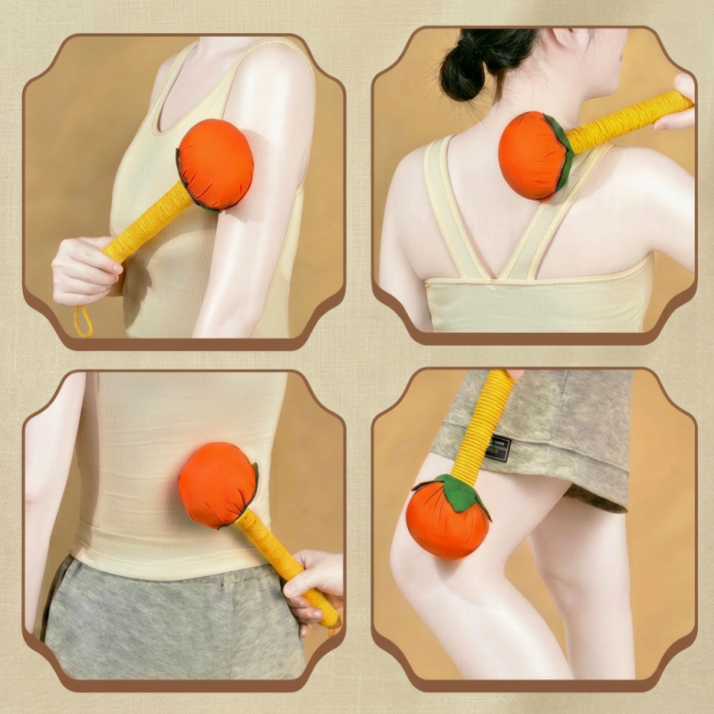 Sukha Vihara Wormwood Massage Hammer – Soothing Tapping Tool for Relaxation & Comfort
