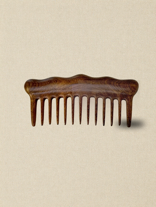 Sukha Vihara Premium Sandalwood Wide-Tooth Comb