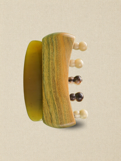 Sukha-vihara Wooden Meridian Scalp Massage Comb & Gua Sha Scraper