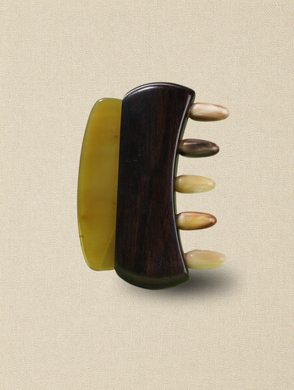 Sukha-vihara Wooden Meridian Scalp Massage Comb & Gua Sha Scraper