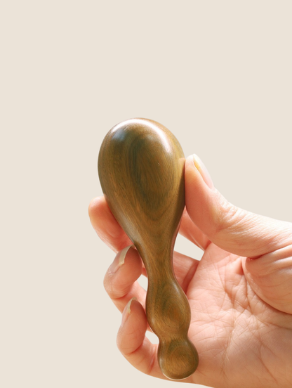 Sukha Vihara African Blackwood Pointed Horn Comb& Lignum Vitae Wood Horn Massage Comb | Natural Hardwood Scalp & Body Massager, Portable Travel Comb