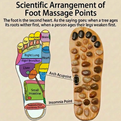 Sukha Vihara Natural Pebble Massage Slippers – Soothing Foot Comfort for Everyday Wear