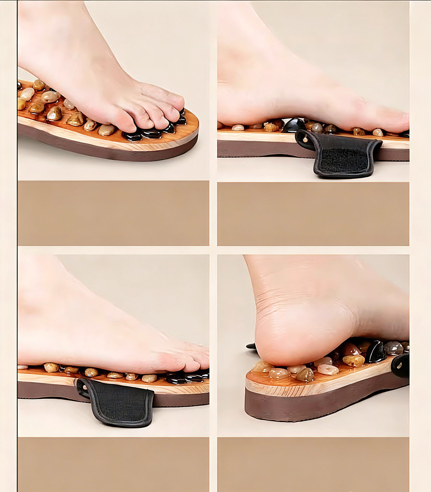 Sukha Vihara Natural Pebble Massage Slippers – Soothing Foot Comfort for Everyday Wear